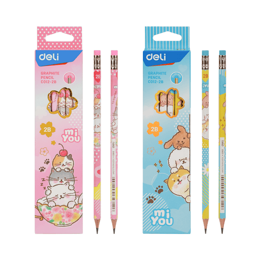 DELI ΜΟΛΥΒΙ ΕΞΑΓΩΝΙΚΟ ΜΕ ΓΟΜΑ 2B MIYOU ΑΣΣΟΡΤΙ 12 ΤΕΜΑΧΙΑ